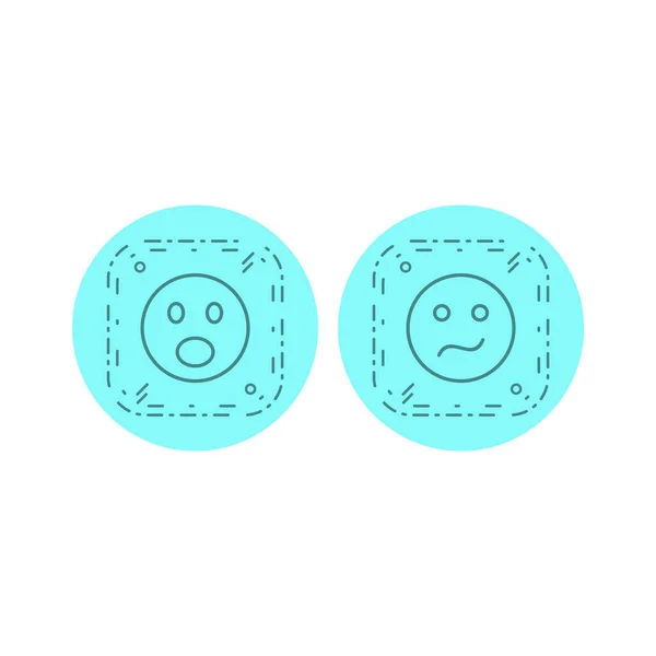 Sada Ikon Emoji Pro Osobní Komerční Použití — Stockový vektor