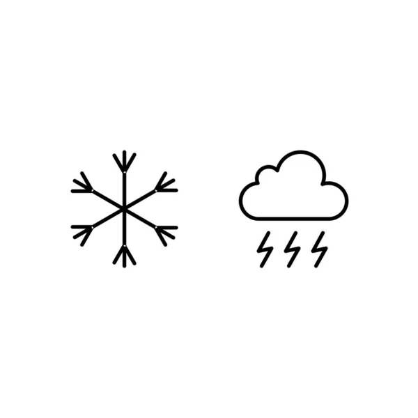 Pictogram Set Van Het Weer Voor Persoonlijk Commercieel Gebruik — Stockvector