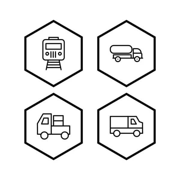 Icon Set Transport Personal Commercial Use — стоковый вектор