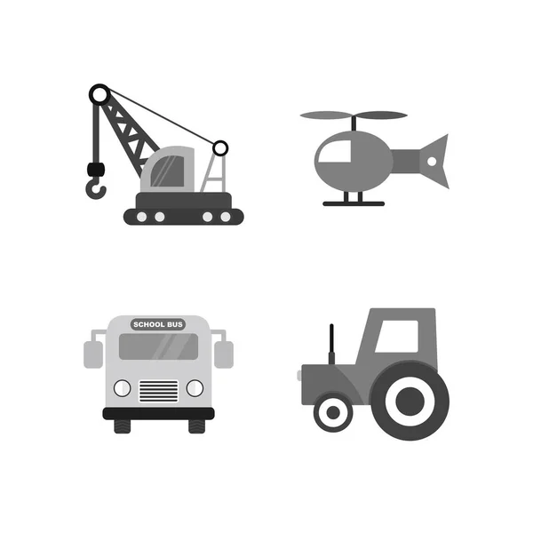 Conjunto Iconos Transporte Para Uso Personal Comercial — Vector de stock