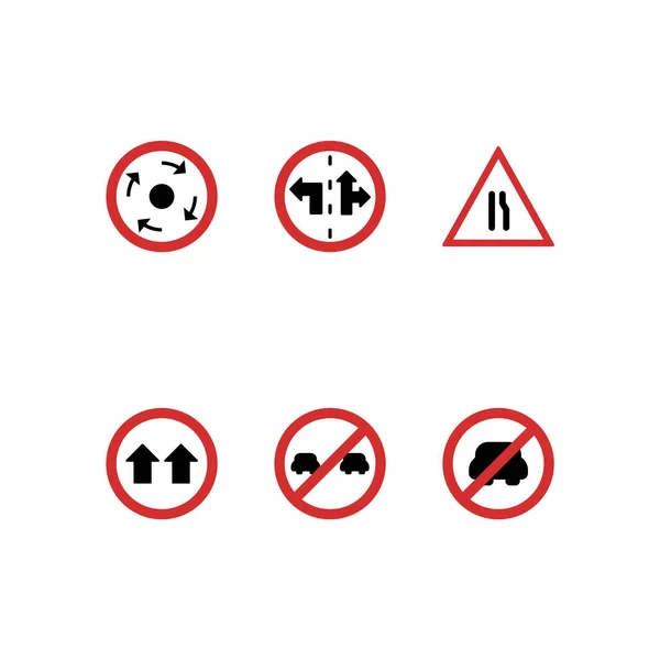 Verkehrszeichen Symbole Für Den Persönlichen Und Gewerblichen Gebrauch — Stockvektor