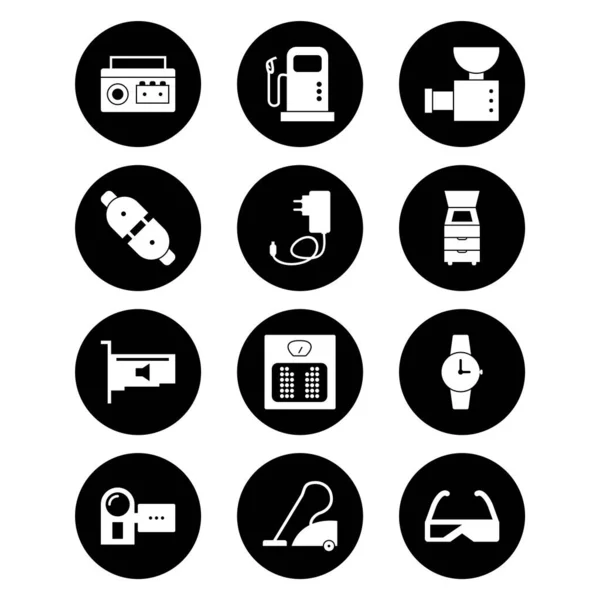 Set Dispositivos Electrónicos Iconos Sobre Fondo Blanco Vector Elementos Aislados — Vector de stock