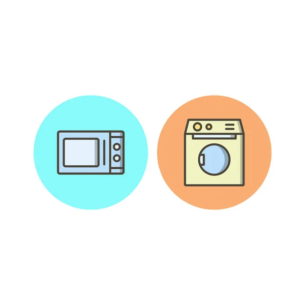 Conjunto Iconos Dispositivos Electrónicos Para Uso Personal Comercial — Vector de stock