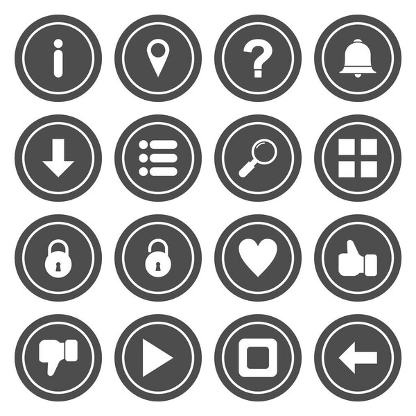 16 basic elements Icons For Personal And Commercial Use...