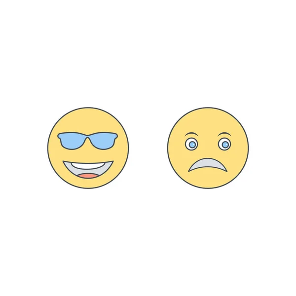 ดของไอคอน Emoji แยกก นบนพ นหล ขาว — ภาพเวกเตอร์สต็อก