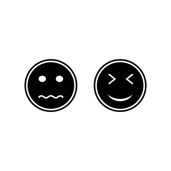 Conjunto Emoji Iconos Sobre Fondo Blanco Vector Elementos Aislados — Vector de stock