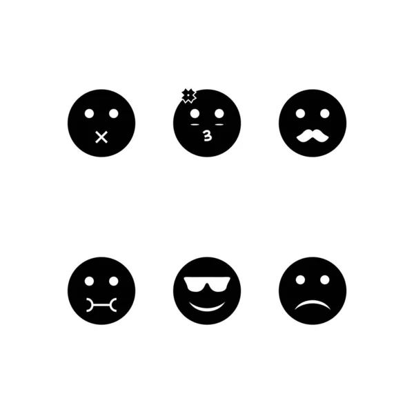 Emoji Iconos Hoja Aislada Sobre Fondo Blanco — Archivo Imágenes Vectoriales