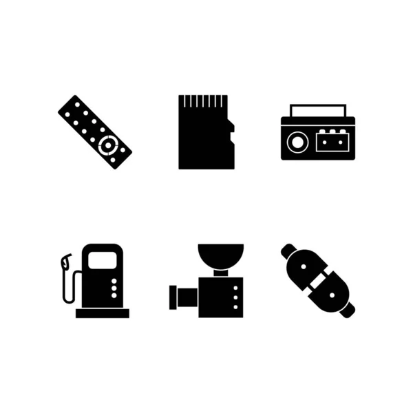 Ikona Zestaw Urządzeń Elektronicznych Użytku Osobistego Handlowego — Wektor stockowy