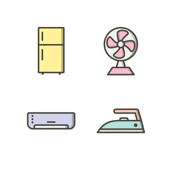 Symbole Für Elektronische Geräte Für Den Persönlichen Und Kommerziellen Gebrauch — Stockvektor