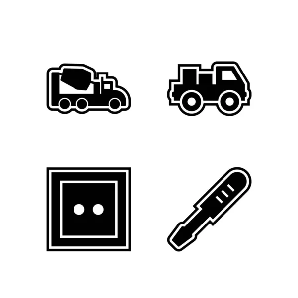 Construction Icons Personal Commercial Use — Stock Vector