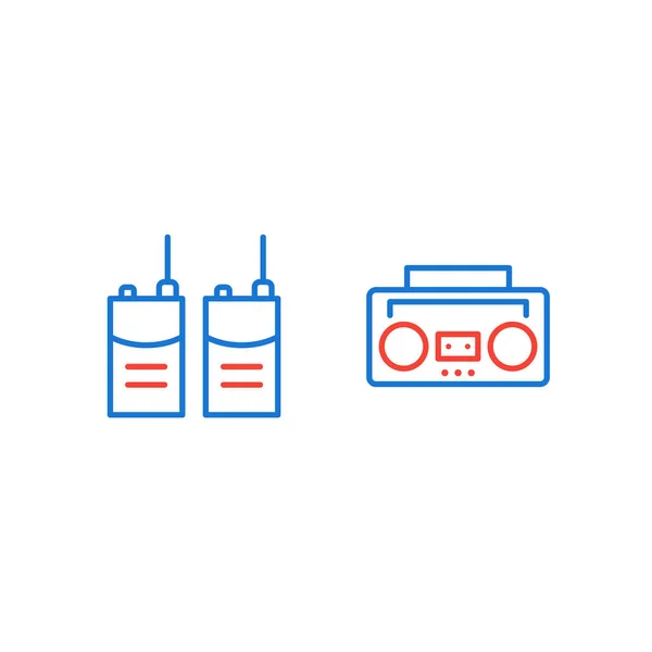 Conjunto Iconos Dispositivos Electrónicos Aislados Sobre Fondo Blanco — Archivo Imágenes Vectoriales