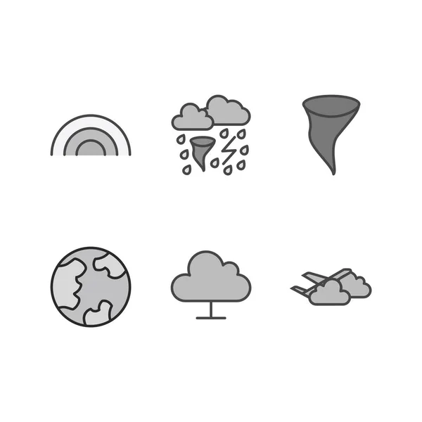 Iconos Meteorológicos Para Uso Personal Comercial — Vector de stock