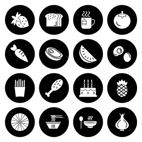 Icon Set Food Personal Commercial Use — стоковый вектор