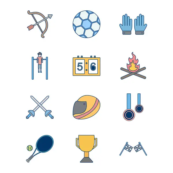 Icon set of sports and games for personal and commmercial use...