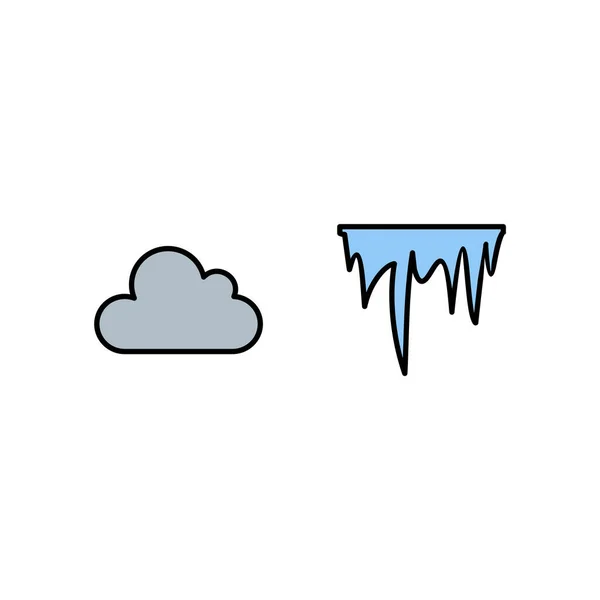 Pictogram Set Van Het Weer Voor Persoonlijk Commercieel Gebruik — Stockvector