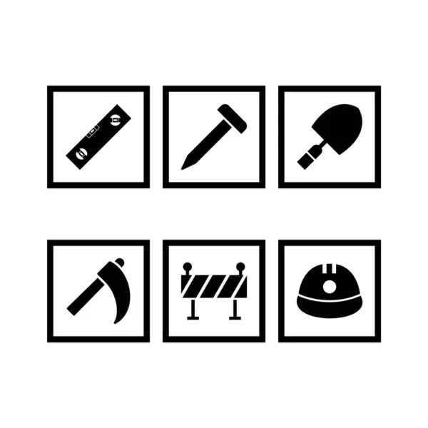 Iconos Construcción Para Uso Personal Comercial — Archivo Imágenes Vectoriales