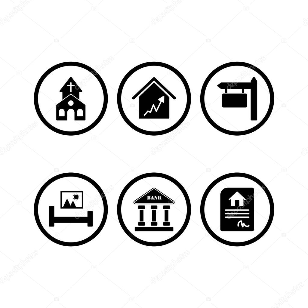 6 real estate Icons For Personal And Commercial Use...