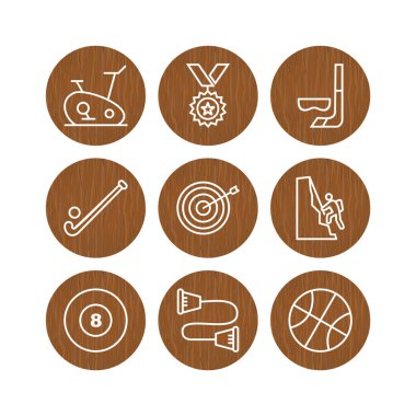 Kişisel ve iletişim için spor ve oyun simgesi...