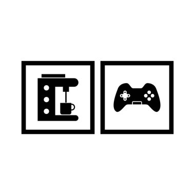 Beyaz Arkaplanda izole edilmiş 2 Elektronik Aygıt Simgesi...