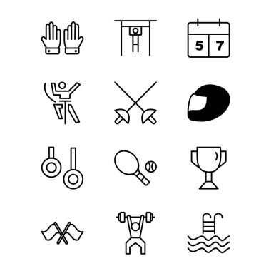 Kişisel ve iletişim için spor ve oyun simgesi...