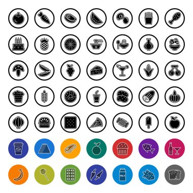 Kişisel ve ticari kullanım için ikon yiyecek...