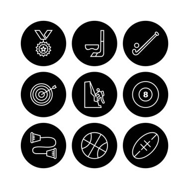 Kişisel ve iletişim için spor ve oyun simgesi...