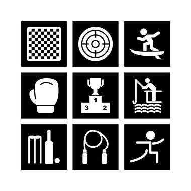 Kişisel ve iletişim için spor ve oyun simgesi...