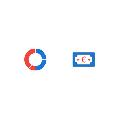 Kişisel ve ticari kullanım için 2 simge iş seti...