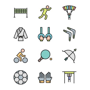 Kişisel ve iletişim için spor ve oyun simgesi...