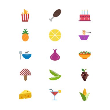 Kişisel ve Ticari Kullanım İçin 15 Gıda Simgesi...