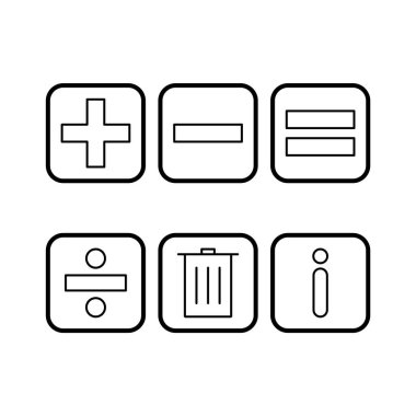 Beyaz Arkaplan Vektörü İzole Edilmiş Elementler üzerine 6 temel element seti Simgesi...