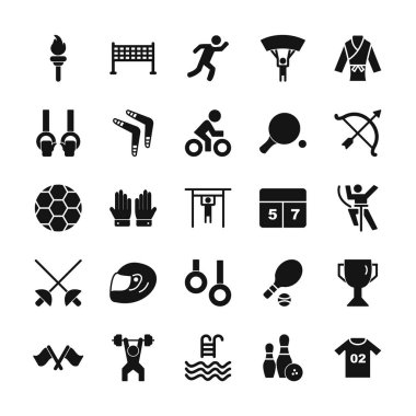 Kişisel ve iletişim için spor ve oyun simgesi...