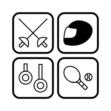 Kişisel ve iletişim için spor ve oyun simgesi...