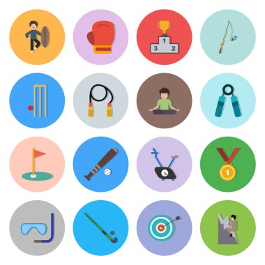 Kişisel ve iletişim için spor ve oyun simgesi...