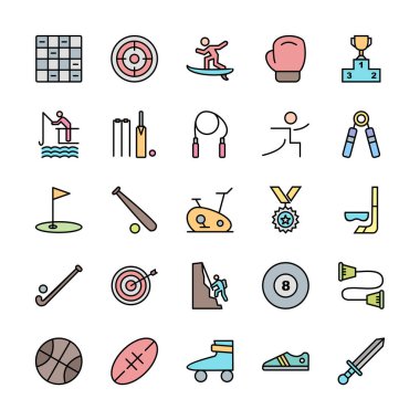 Kişisel ve iletişim için spor ve oyun simgesi...