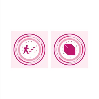 2 Eğitim Simgesi Sayfası Beyaz Arkaplanda İzole Edildi...