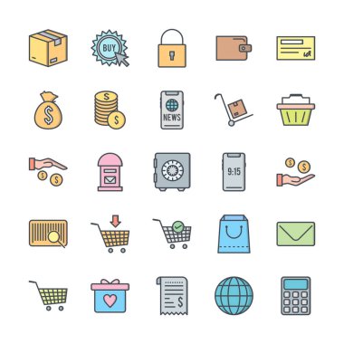 Kişisel ve Ticari Kullanım İçin 25 Simge E- ticaret...