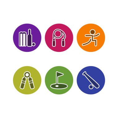 Kişisel ve iletişim için spor ve oyun simgesi...