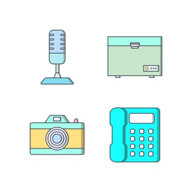 Kişisel ve Ticari Kullanım İçin 4 Simge Elektronik Aygıt...