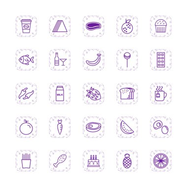 Kişisel ve ticari kullanım için ikon yiyecek...