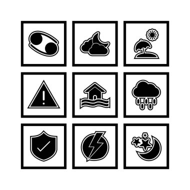 Kişisel ve Ticari Kullanım İçin 9 Simge Hava Durumu...