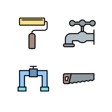 Kişisel ve Ticari Kullanım İçin 4 Yapı Simgesi...