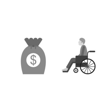 Kişisel ve ticari kullanım için 2 simge iş seti...