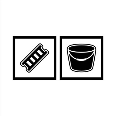 Beyaz Arkaplan Vektörü İzole Edilmiş Elementler Üzerine 2 Yapılandırma Simgesi...