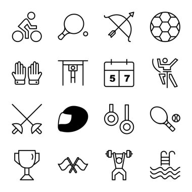 Kişisel ve iletişim için spor ve oyun simgesi...