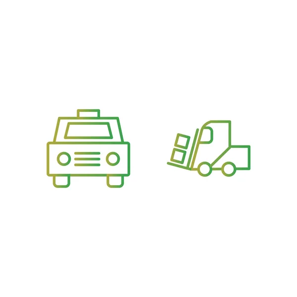 Conjunto Iconos Transporte Para Uso Personal Comercial — Archivo Imágenes Vectoriales