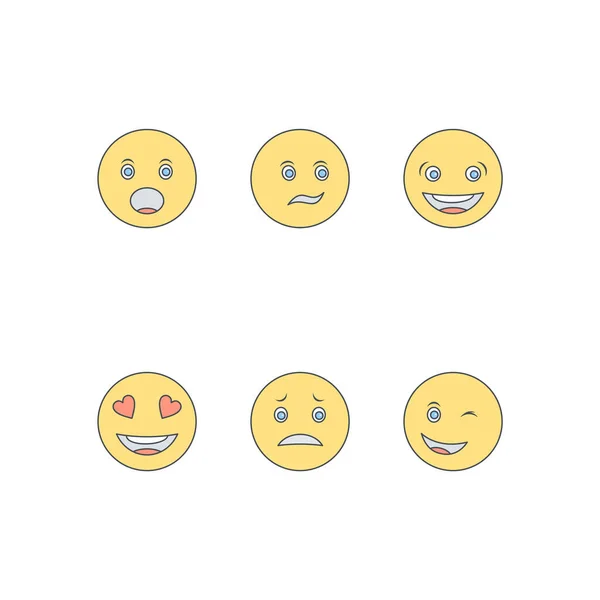 Set Iconos Emoji Para Uso Personal Comercial — Vector de stock