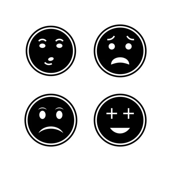 Conjunto Iconos Emoji Para Uso Personal Comercial — Vector de stock