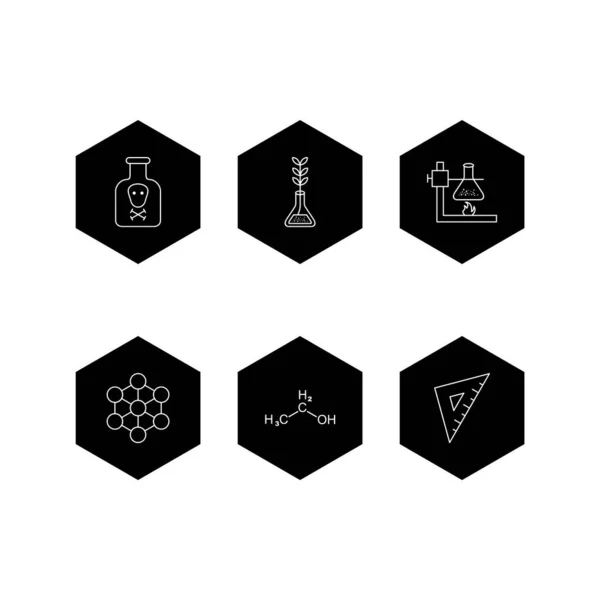 Set Education Icons Isolated White Background — Stock Vector