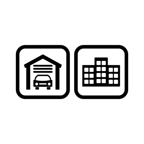 Set Icone Immobiliari Sfondo Bianco Elementi Isolati Vettoriali — Vettoriale Stock